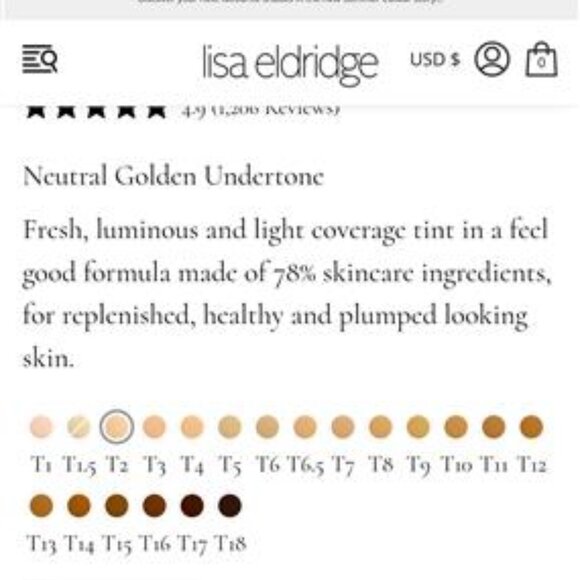 Lisa Eldridge Seamless Skin Enhancing Tint T2 - Picture 5 of 6